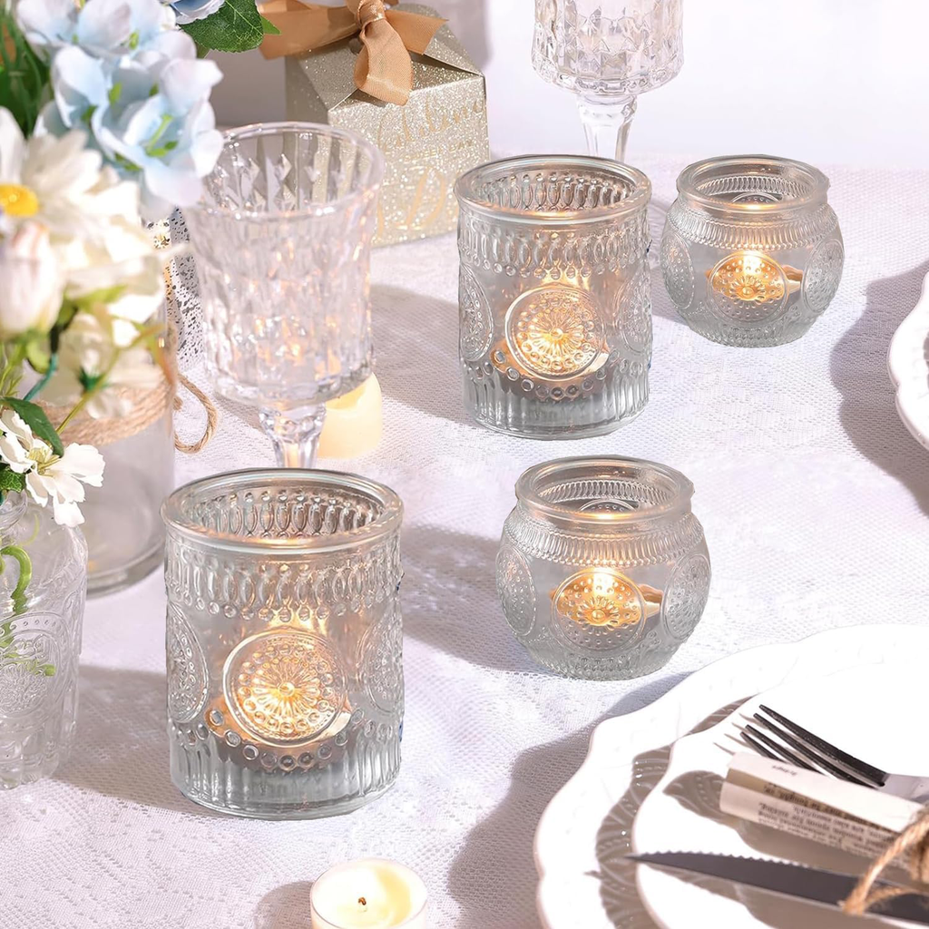 Vintage Teelichthalter Glas